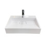 Раковина, умивальник Adamant VISION, штучний камінь, прямокут., з отвором для змішувача, без переливу, 500х380х110мм, накладний, білий