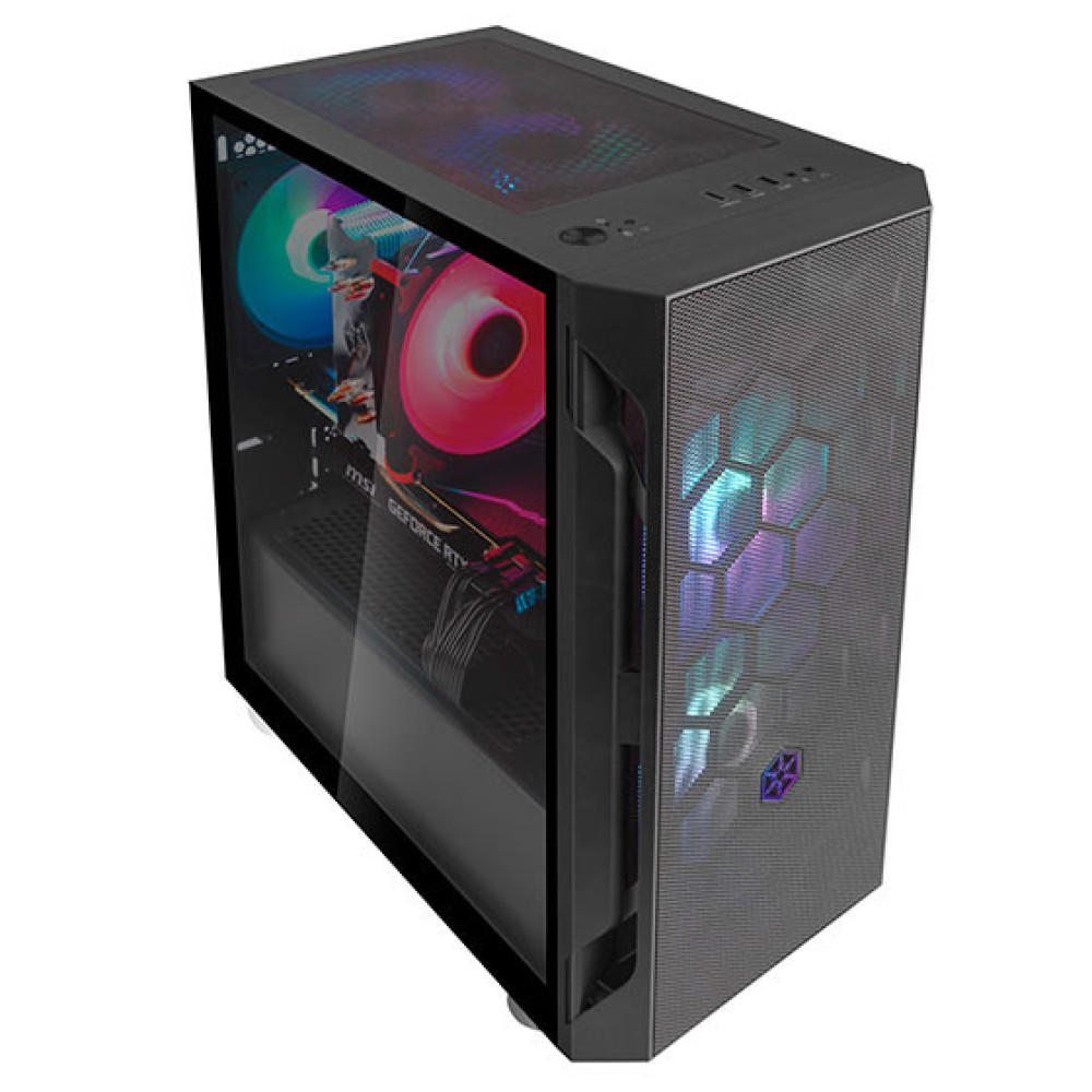 Корпус SilverStone Fara FAH1MB-PRO без БЖ, 1xUSB3.0, 2xUSB2.0, 3x120мм, ARGB VGA 320мм, LCS ready, TG Side Panel, mATX, чорний