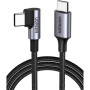 Дата кабель USB-C to USB-C 3.0m 60W US255 90-degree Angle Black Ugreen (80714) Дата кабель USB-C to USB-C 3.0m 60W US255 90-degree Angle Black Ugreen (80714)