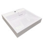 Раковина, умивальник Adamant WASHER NEW, штучний камінь, прямокут., з отвором для змішувача, без переливу, 595х595х115мм, накладний, білий