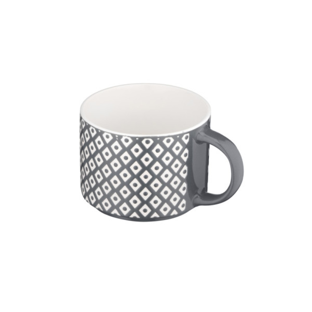 Чашка Ardesto Weaving E, 330мл, порцеляна, біло-чорний (AR3473E)