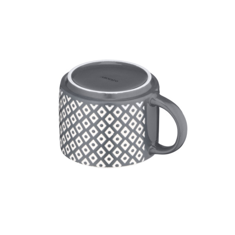 Чашка Ardesto Weaving E, 330мл, порцеляна, біло-чорний (AR3473E)