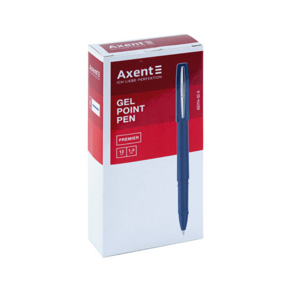 Ручка гелева Axent Premier 1,0 мм, синій (AG1114-02-A)