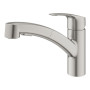 Змішувач для кухні Grohe Via, довж.виливу - 227мм, поворотний/витяжний, 1важіль, супер сталь