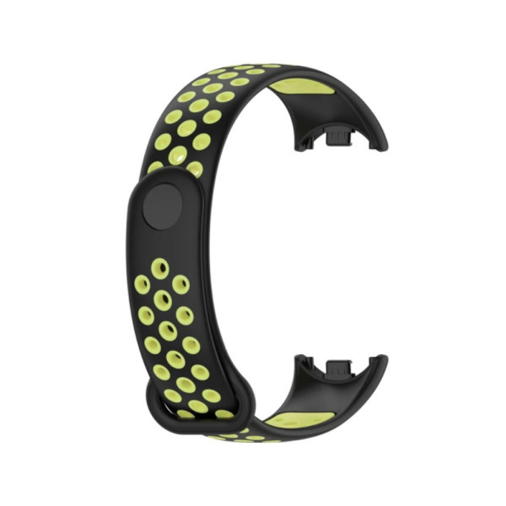 Ремінець до фітнес браслета BeCover Vents Style для Xiaomi Mi Smart Band 10 Black-Green (713629)