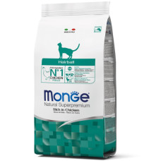 Сухий корм для кішок Monge Cat Hairball зі смаком курки, кукурудзи та рису 5 кг (8009470125548)