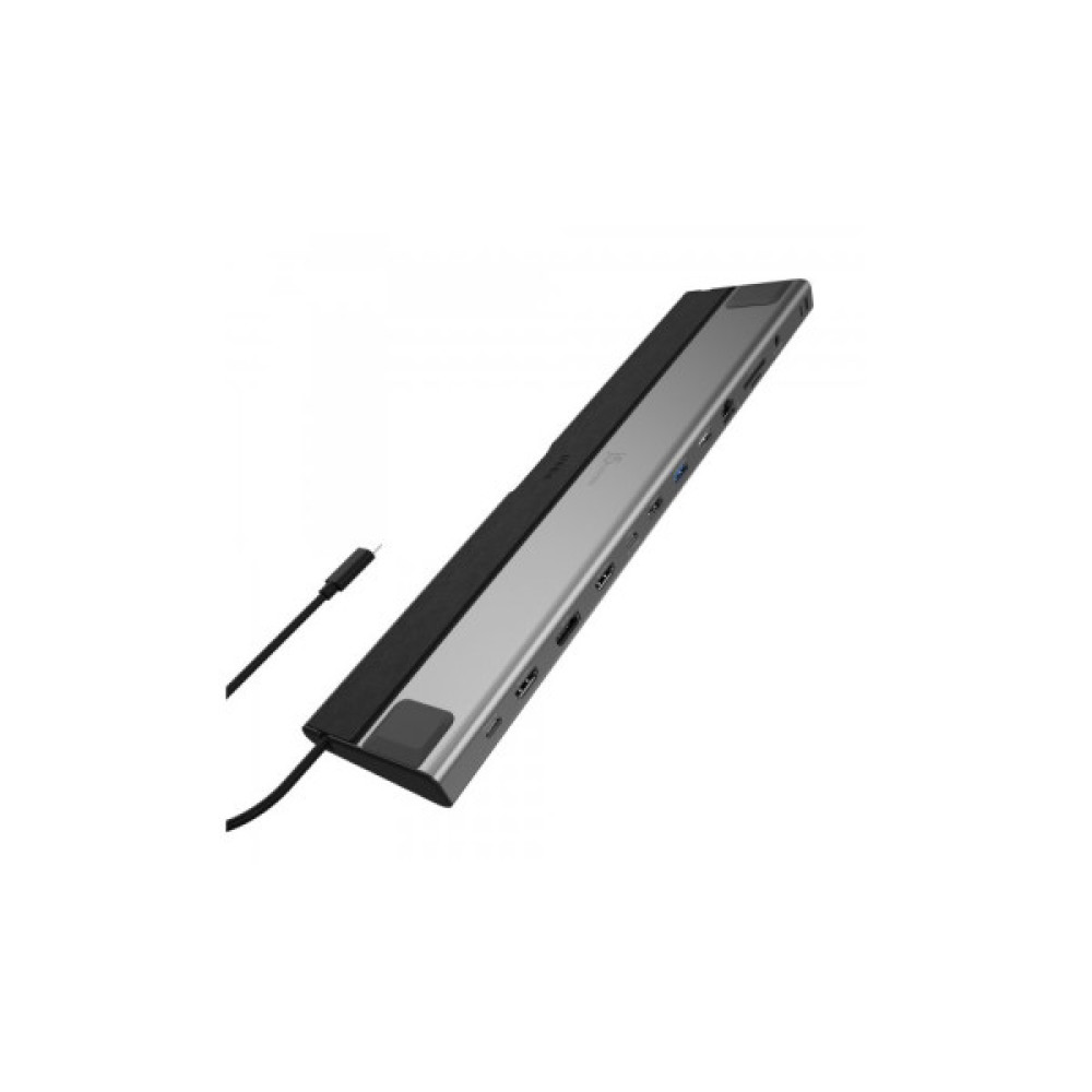 Порт-реплікатор J5create Dock-Station USB-C 12-in-1 (HDMI/DP/PD/USB-A/USB-C/LAN/картридер/audio) (JCD554-N)