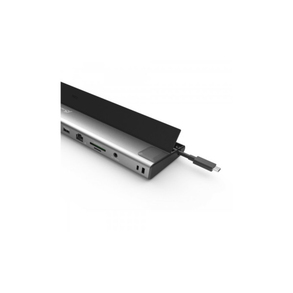 Порт-реплікатор J5create Dock-Station USB-C 12-in-1 (HDMI/DP/PD/USB-A/USB-C/LAN/картридер/audio) (JCD554-N)