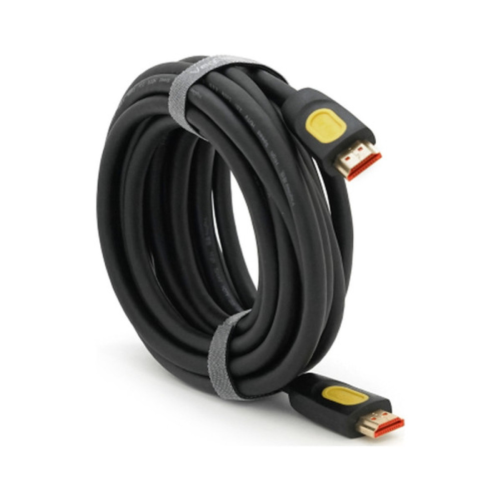 Кабель мультимедійний HDMI M to HDMI M 5.0m V2.0 4K UHD black VEGGIEG (YT-HDMI(M)/(M)HA-5/19714)