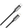 Дата кабель USB-C to Lightning 1.0m PD30W zinc alloy braided black ColorWay (CW-CBPDCL098-BK)