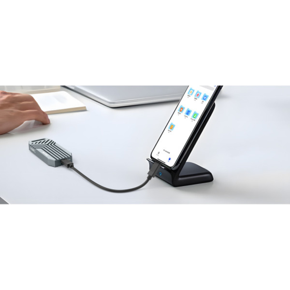 Кишеня зовнішня Maiwo M.2 SSD NVMe 2280 ч-з USB4.0 Type-C 40Gbps (K1695)