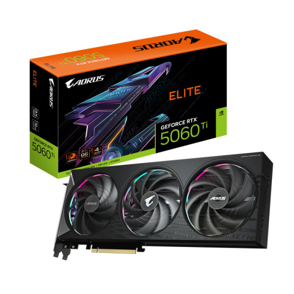 Відеокарта GIGABYTE GeForce RTX 5060 Ti 16GB GDDR7 AORUS