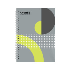 Блокнот Axent на спіралі А5 96 аркушів, клітинка, тверда обкладинка №18 (8032-18-A)