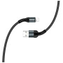 Дата кабель USB 2.0 AM to Lightning 1.0m nylon black ColorWay (CW-CBUL045-BK)