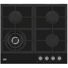 Варильна поверхня Beko газова, 60см, чавун, чорний
