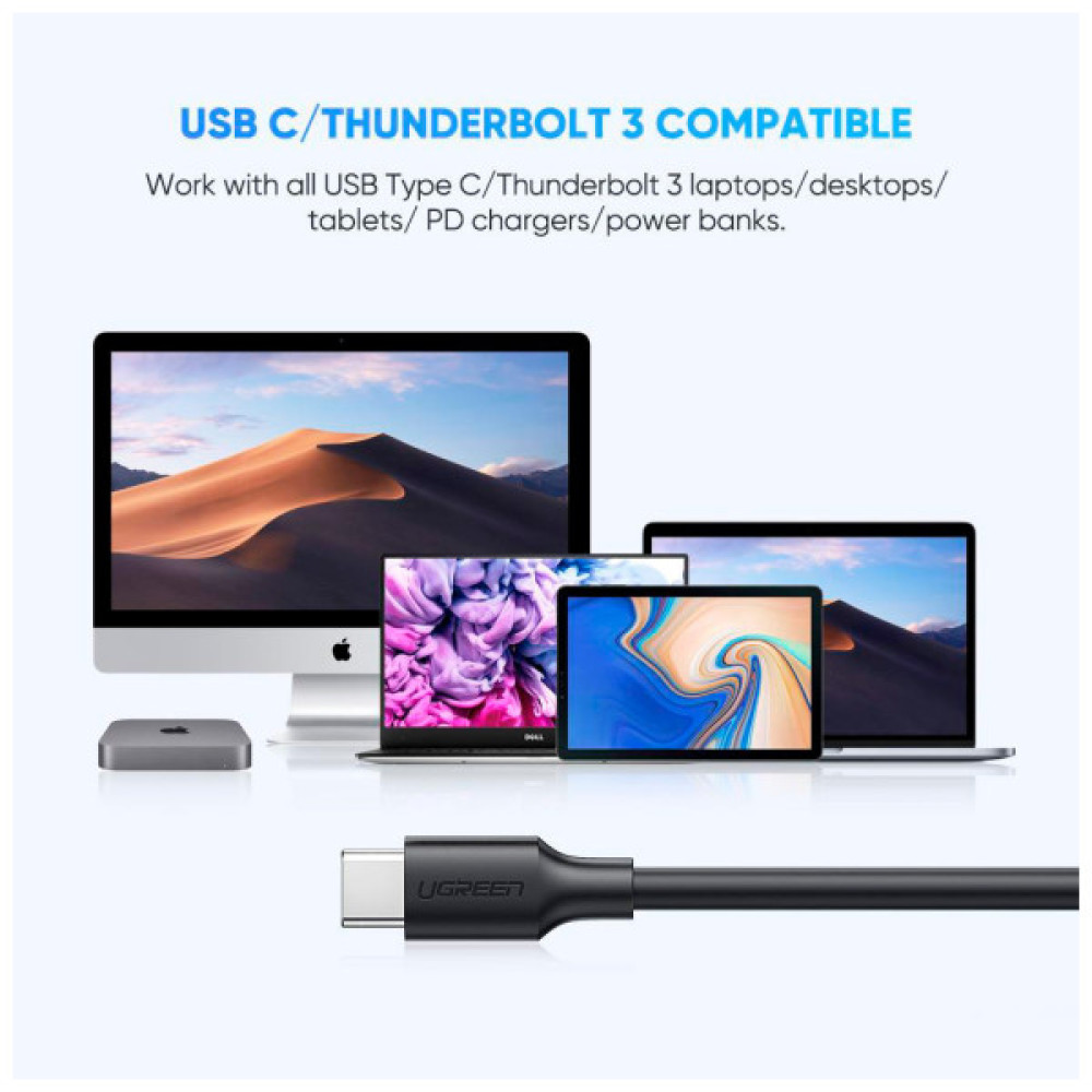 Дата кабель USB-C 3.1 to Micro USB 3.0 1.0m 3A US312 black Ugreen (20103)