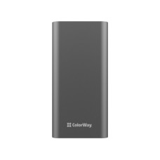 Батарея універсальна ColorWay 20 000 mAh PD/20W, QC/3.0, USB-C/Micro-USB/Lightning/USB-A max.22.5W Gray (CW-PB200LPH3GR-PDD)