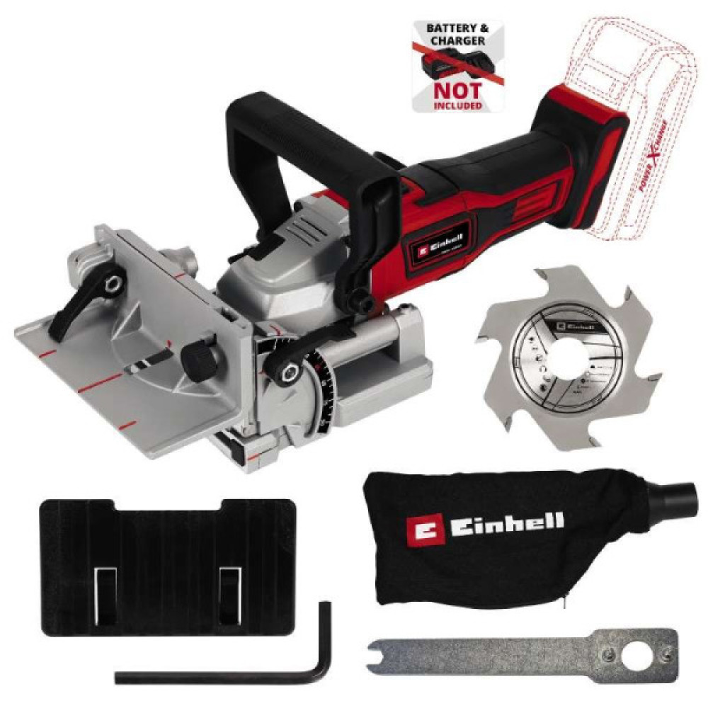 Фрезер ламельний акумуляторний Einhell TE-BJ 18LI - Solo 18В диск 100х22х3.8 мм 6500об·хв 2.18кг без АКБ та ЗП