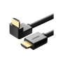 Кабель мультимедійний HDMI M to HDMI M 1.0m 90° corner HD103 black Ugreen (10172) Кабель мультимедійний HDMI M to HDMI M 1.0m 90° corner HD103 black Ugreen (10172)