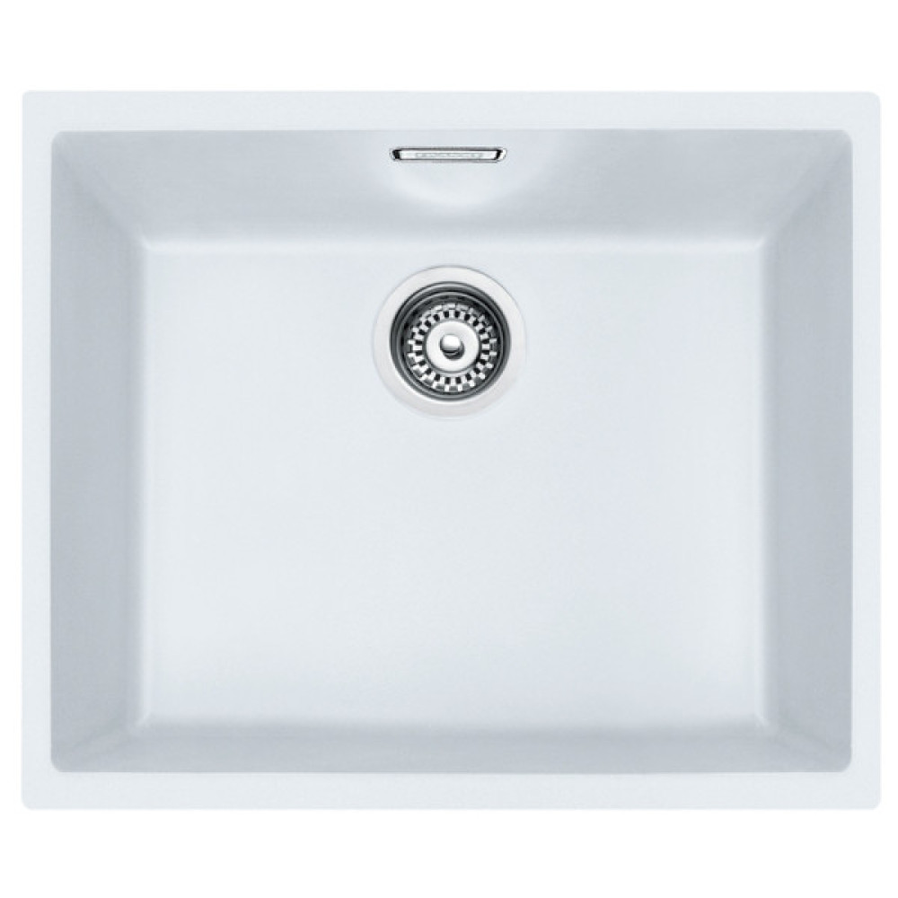 Кухонна мийка Franke Sirius, тектонайт, врізна, без крила, чаша-1, 525х440х200, SID 110-50, біла