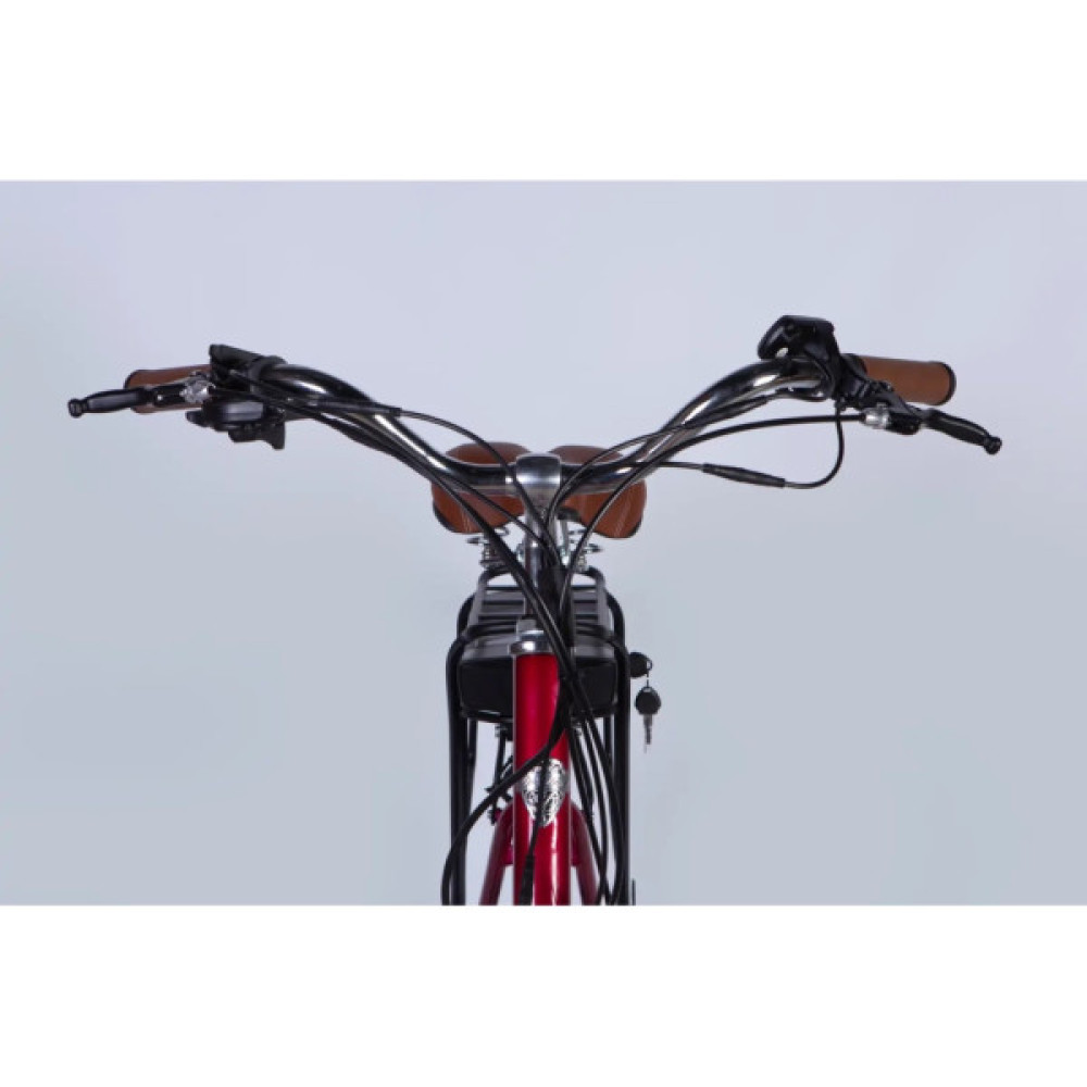 Електровелосипед Dorozhnik 28" eCORAL DD FR рама-19" 48B 17.5А*г 500Вт 2026 рубіновий (ELB-D-28-121)
