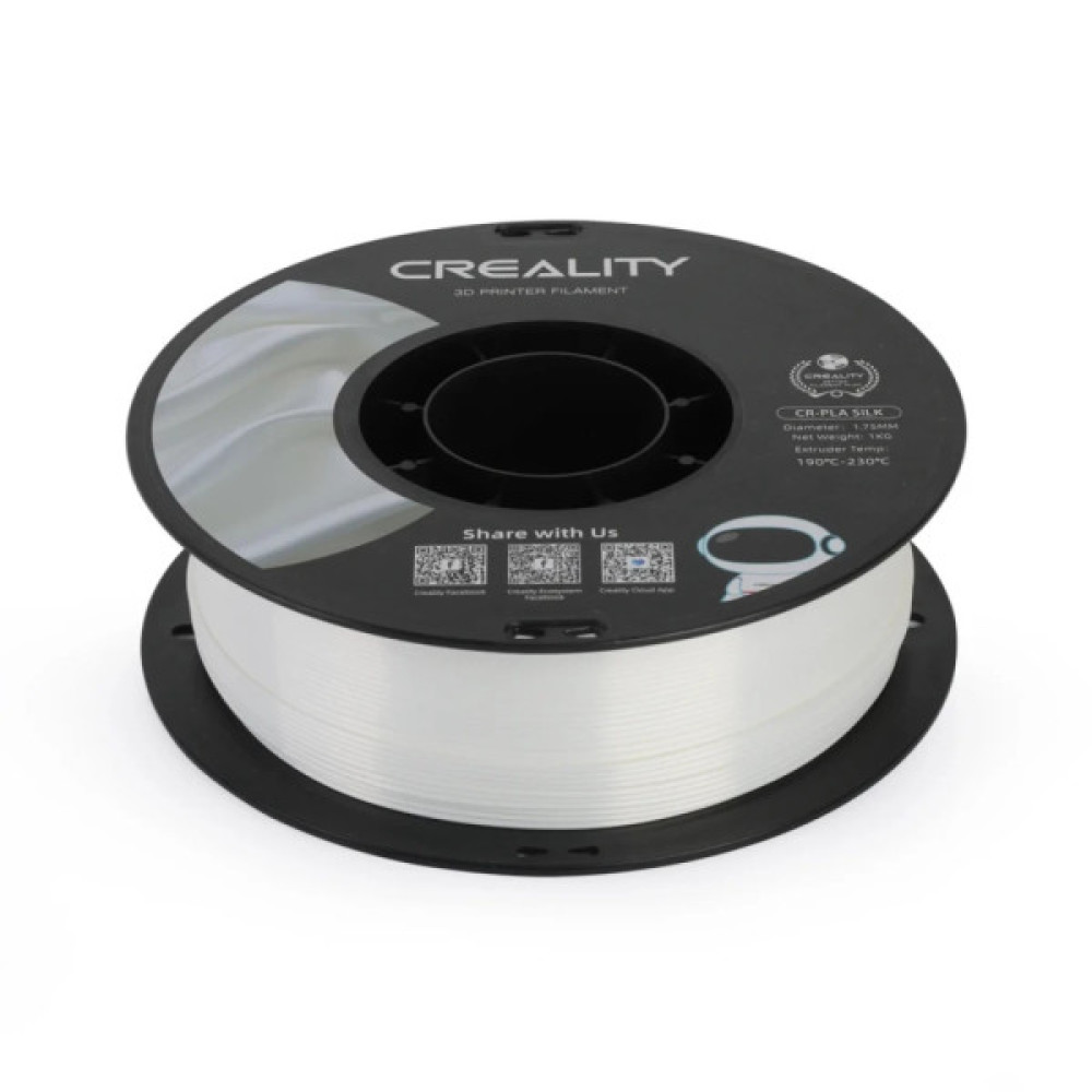 Пластик для 3D-принтера Creality PLA silky shine 1кг, 1.75мм, white (3301120004)