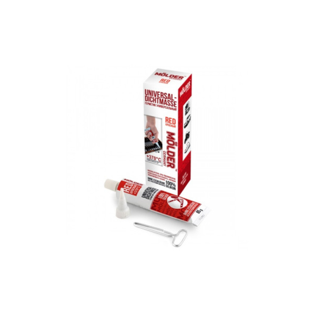 Герметик автомобільний MOLDER UNIVERSAL-DICHTMASSE RED 85г +370С (SIL370)