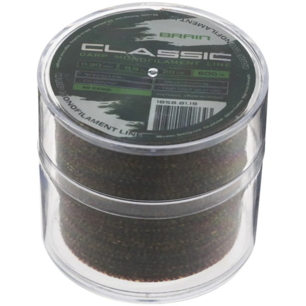Волосінь Brain Classic Carp Line 3D (camo) 600m 0.30mm 20lb 8.8kg (1858.81.19)