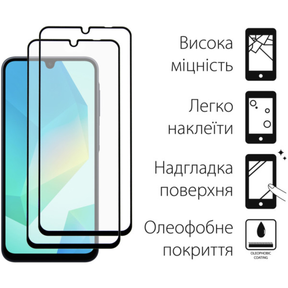 Чохол до мобільного телефона Dengos Samsung Galaxy A16 Soft + glass 2pcs (Mint) (DG-CTG2P-11)