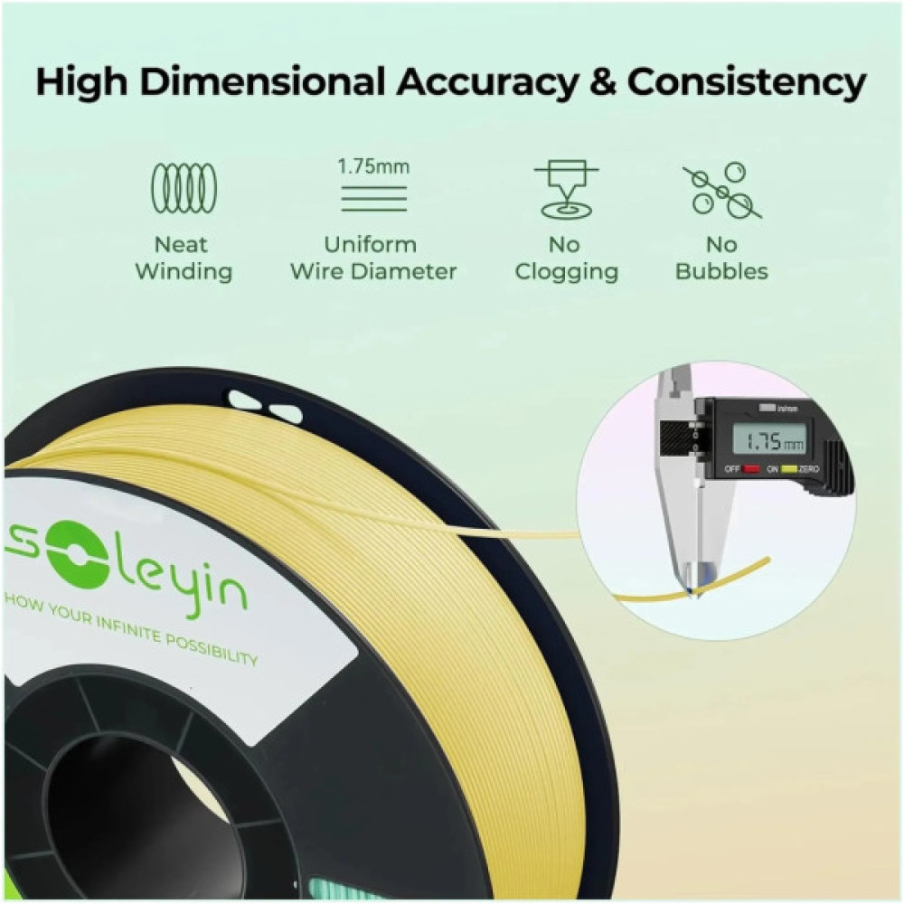 Пластик для 3D-принтера Creality Soleyin 1кг, 1.75мм, black (3301010500)