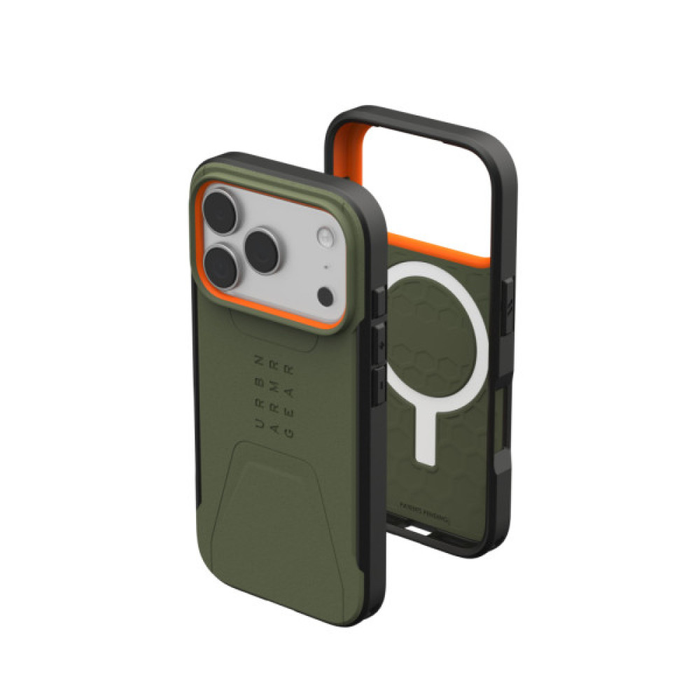 Чохол до мобільного телефона UAG iPhone 17 Pro Civilian MagSafe Olive/Orange (114545117297) Чохол до мобільного телефона UAG iPhone 17 Pro Civilian MagSafe Olive/Orange (114545117297)