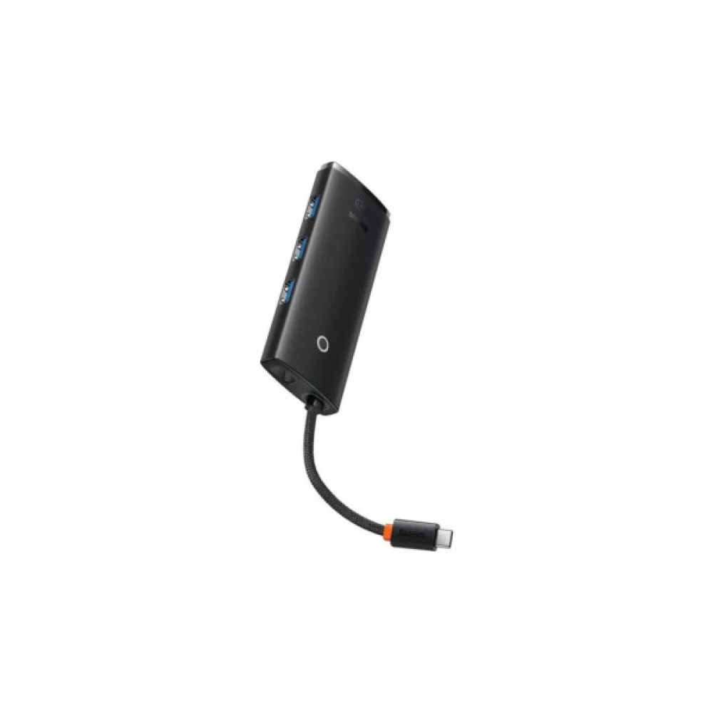 Концентратор Baseus USB-C 5-in-1 HDMI + 3xUSB 3.0 + PD black (WKQX040001)