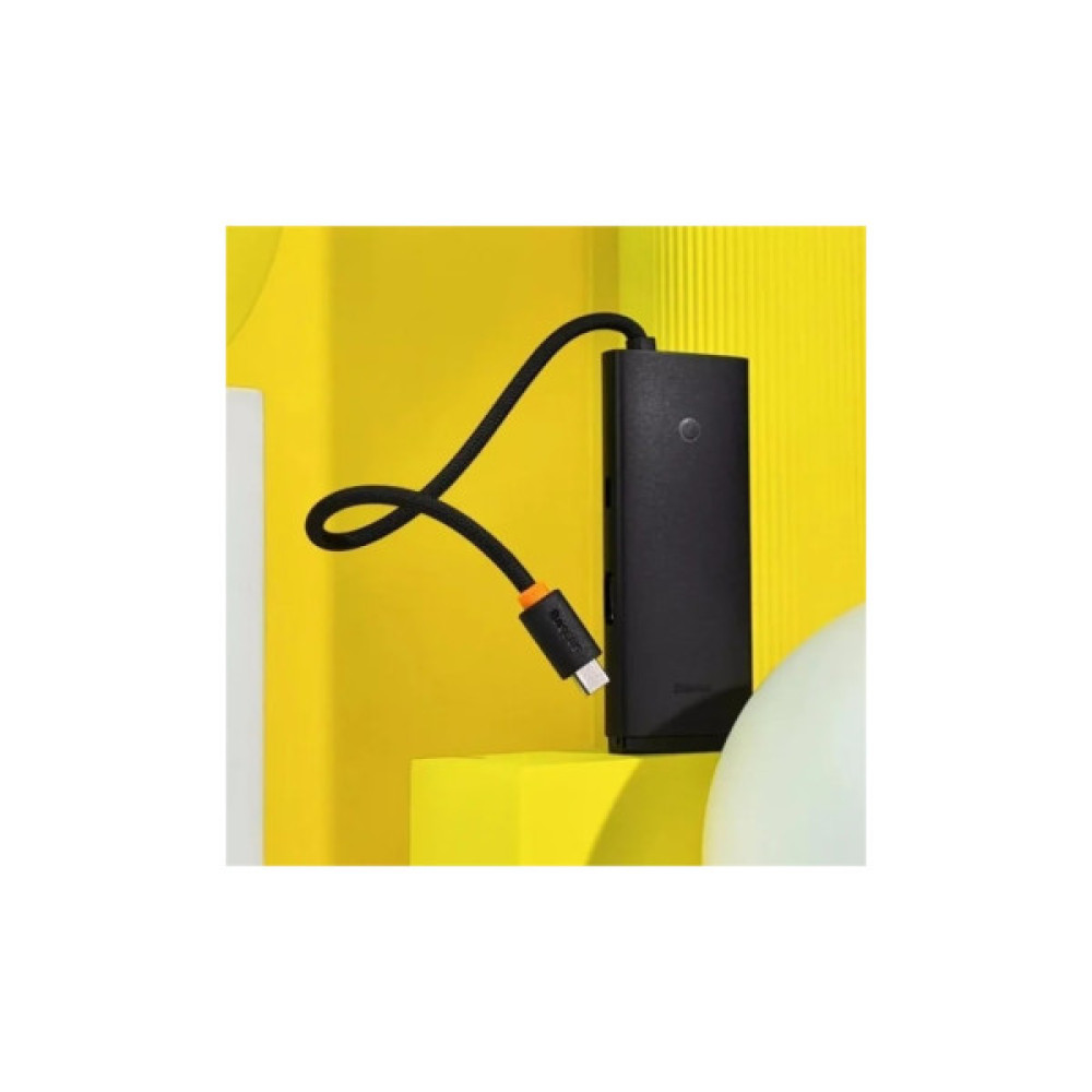 Концентратор Baseus USB-C 5-in-1 HDMI + 3xUSB 3.0 + PD black (WKQX040001)