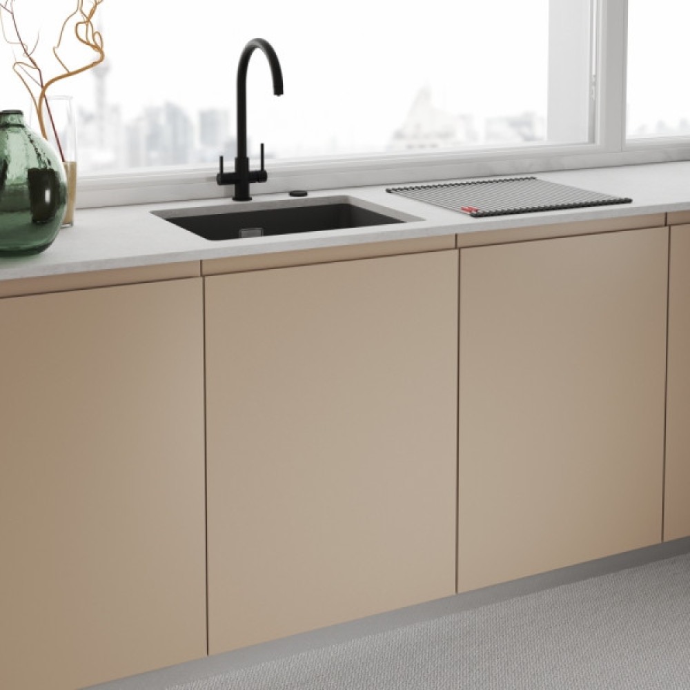 Змішувач для кухні Franke Lina Clear Water, довж.виливу - 216 мм, поворотний, 1+1 фільтр, чорний матовий