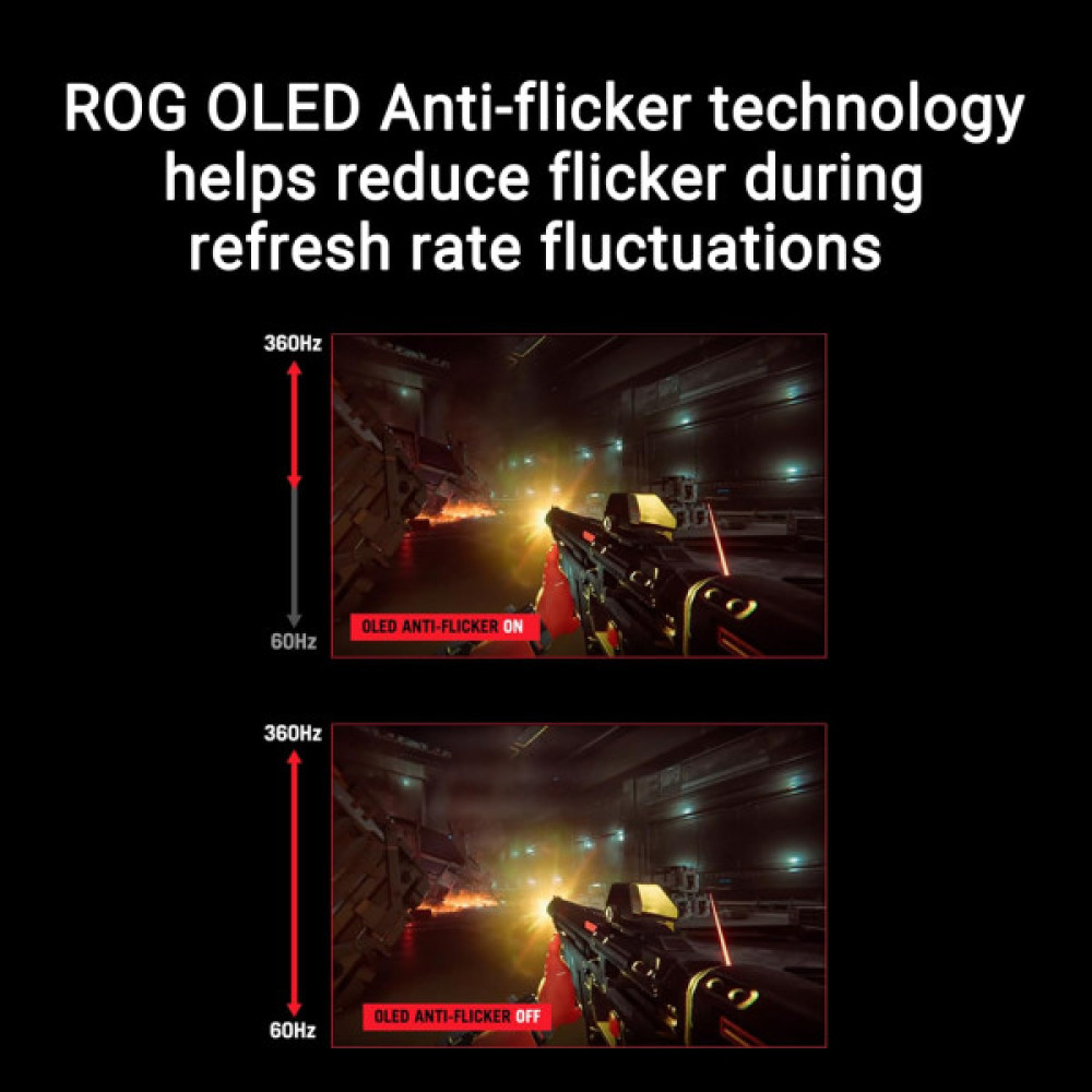 Монітор Asus 26.5" ROG Strix XG27ACDNG 2xHDMI, DP, USB-C, 3xUSB, OLED, 2560x1440, 360Hz, 0.03ms, DCI-P3 99%, AdaptiveSync, Pivot, HDR400