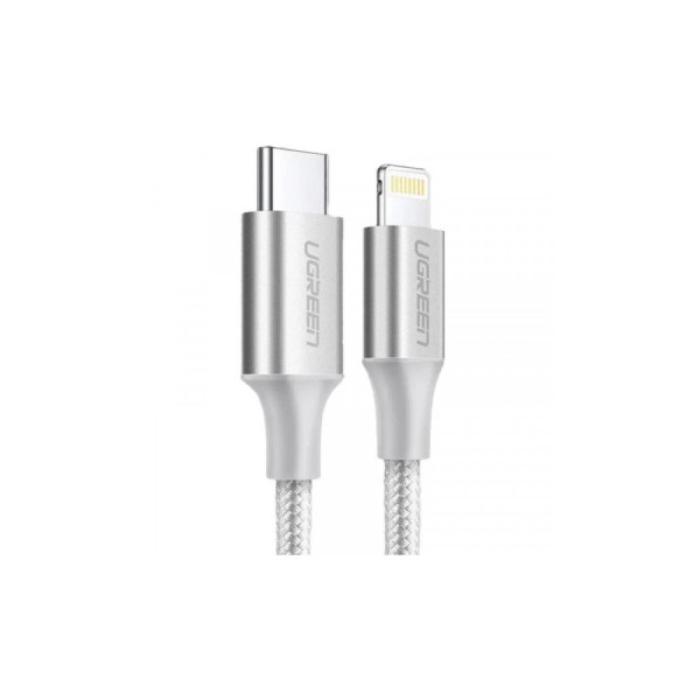Дата кабель USB-C to Lightning 1.0m 3A 60W US304 white Ugreen (70523)