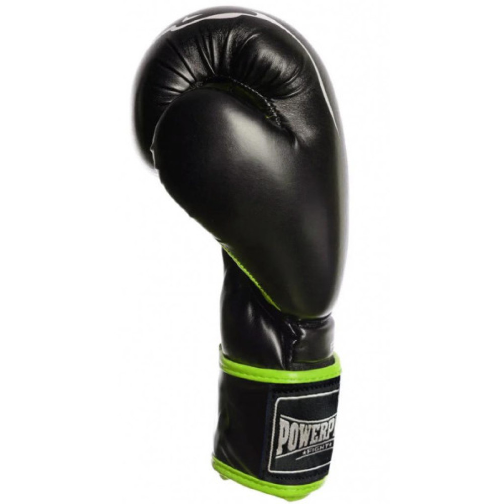 Боксерські рукавички PowerPlay 3018 16oz Black/Green (PP_3018_16oz_Black/Green)