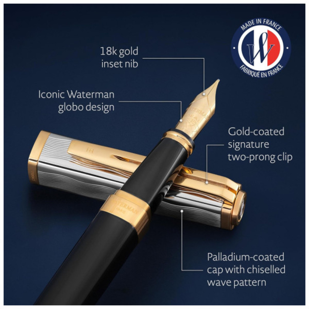 Ручка пір'яна Waterman EXCEPTION Reflections Of Paris GT  FP F (11 037)