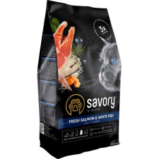 Сухий корм для кішок Savory Adult Cat Gourmand Fresh Salmon and White Fish 400 г (4820232630013) Сухий корм для кішок Savory Adult Cat Gourmand Fresh Salmon and White Fish 400 г (4820232630013)