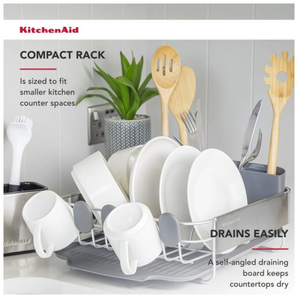 Сушарка для посуду KitchenAid Sinkware 41 x 33 x 17 см сірий (KEG895BXCGA)
