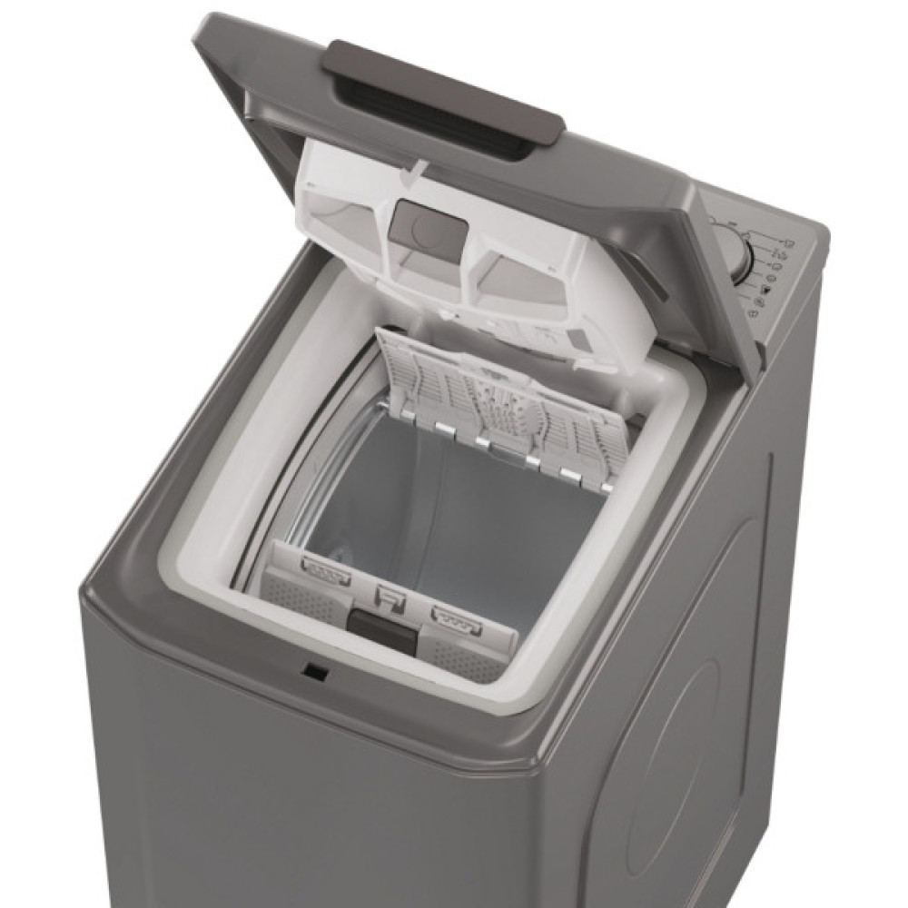 Пральна машина Candy вертикальна, 7кг, 1200, A+++, 60см, дисплей, cріблястий