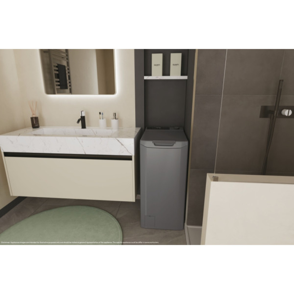 Пральна машина Candy вертикальна, 7кг, 1200, A+++, 60см, дисплей, cріблястий