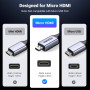 Кабель мультимедійний HDMI M to HDMI micro M 2.0m V2.1 8K60Hz HD164 black Ugreen (15517)