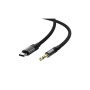 Кабель мультимедійний USB-C to 3.5mm M 0.15m black Acefast (6974316285274)