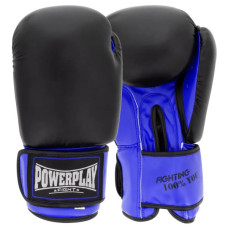 Боксерські рукавички PowerPlay 3004 Classic Чорно-Сині 14 унцій (PP_3004_14oz_Bl/Navy)