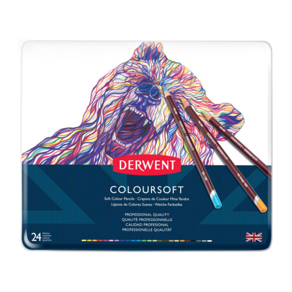 Олівці кольорові Derwent Coloursoft, 24 кольорів (5028252188937)