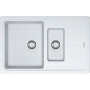 Мийка кухонна Franke Basis, фраграніт, прямокутник, з крилом, 780х500х200мм, чаша - 2, накладна, BFG 651-78, білий