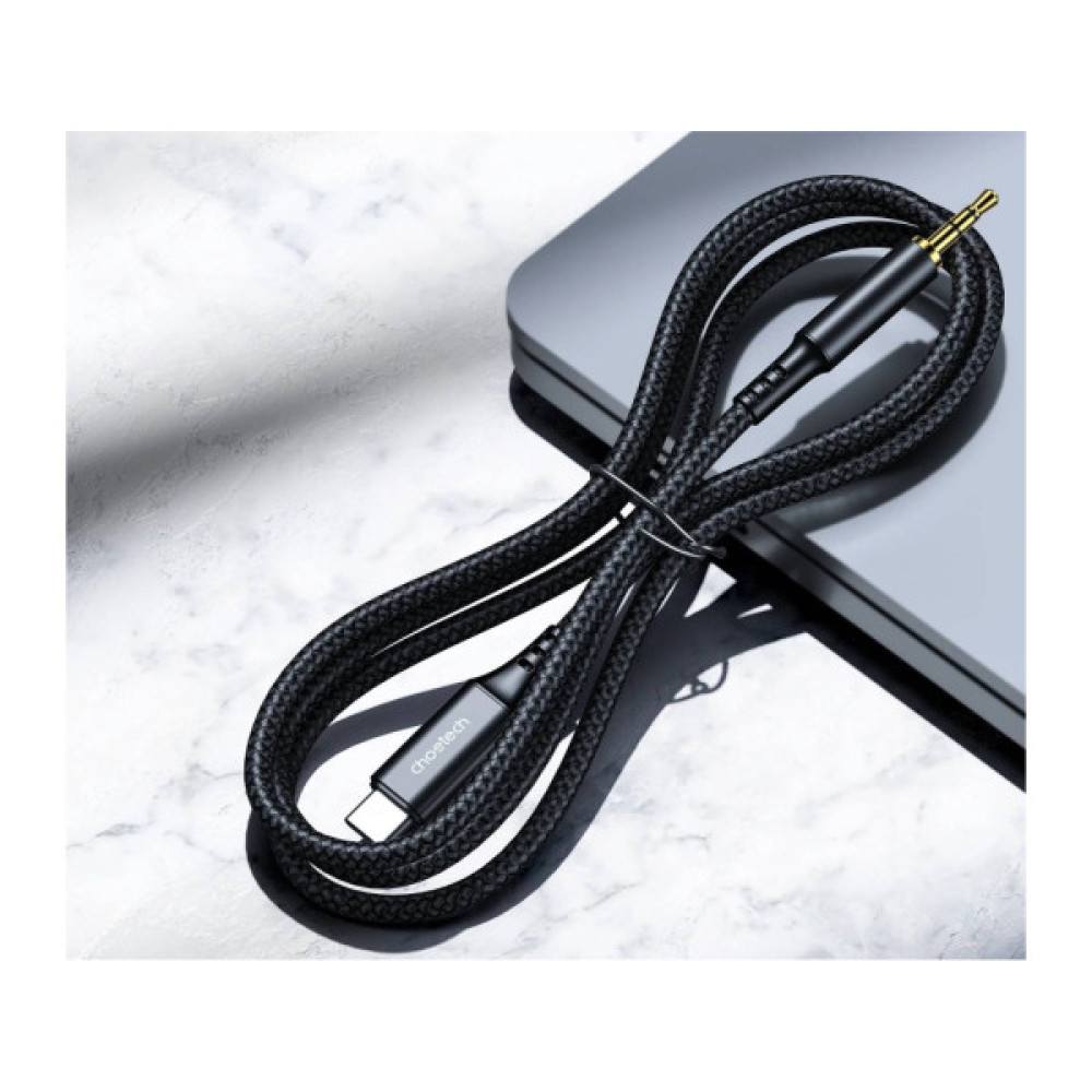 Кабель мультимедійний USB-C to 3.5mm M 1.0m black Choetech (AUX006)