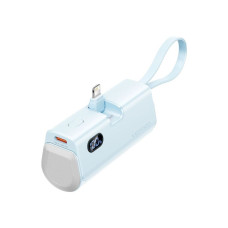 Батарея універсальна Vention 4800mAh 22,5W PD, USB-C In/Out, LED display, with built-in USB-C cable Blue (FHRL0)