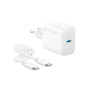 Зарядний пристрій Anker PowerPort 20W USB-C + cable USB-C White (B2347G21) Зарядний пристрій Anker PowerPort 20W USB-C + cable USB-C White (B2347G21)